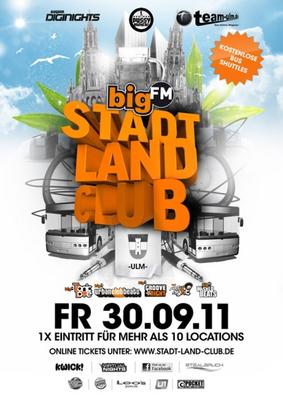 Party Flyer: bigFM Stadt-Land-Club Ulm/Neu-Ulm - Mahatma am 30.09.2011 in Neu-Ulm
