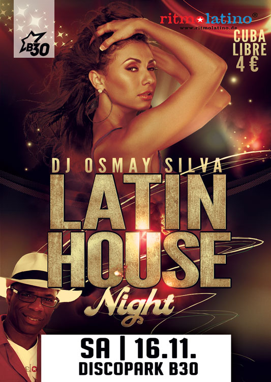 Party Flyer: Latin vs. House Night @ Disco Park B30 am 16.11.2013 in Laupheim