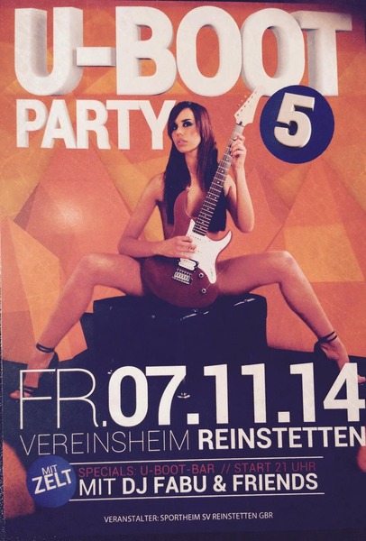 Party Flyer: U-Boot Party V am 07.11.2014 in Reinstetten