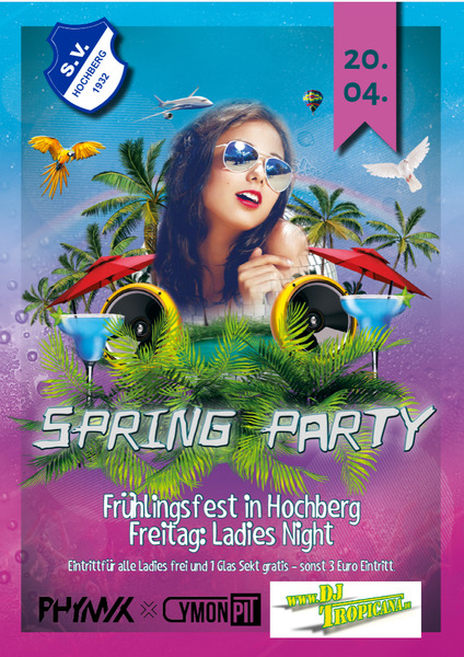Party Flyer: Spring Party 2018 am 20.04.2018 in Bad Saulgau