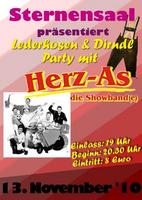 STERNENSAAL REUTE > Lederhosen- & Dirndl-Party mit HERZ AS ! am Samstag, 13.11.2010