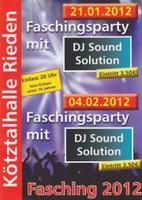 1. Faschingsparty Rieden mit DJ Sound Solution am Samstag, 21.01.2012