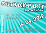 Outback-Party Binzwangen am Samstag, 14.04.2012