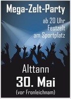 Mega-Zelt-Party Alttann - am Mi. 30.05.2018 in Wolfegg (Ravensburg)
